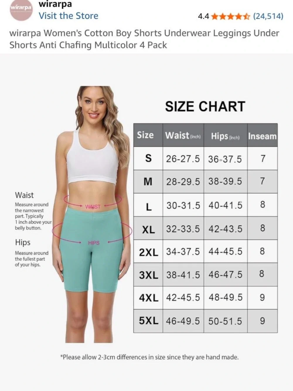 Wirarpa Women's Boyshorts Underwear - Blue & Light Pink Packaging